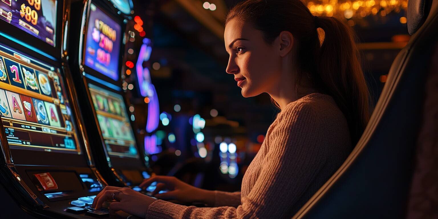 Woman Playing Lucky Jet on J7777